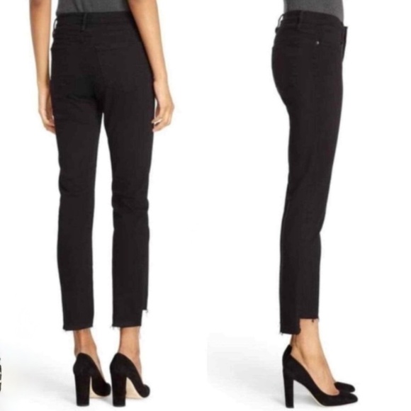 FRAME DENIM Film Noir Le High Straight Raw Stagger Jeans Size 31 - Picture 2 of 12